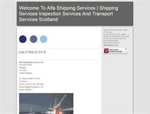 Tablet Screenshot of alfashipping.co.uk